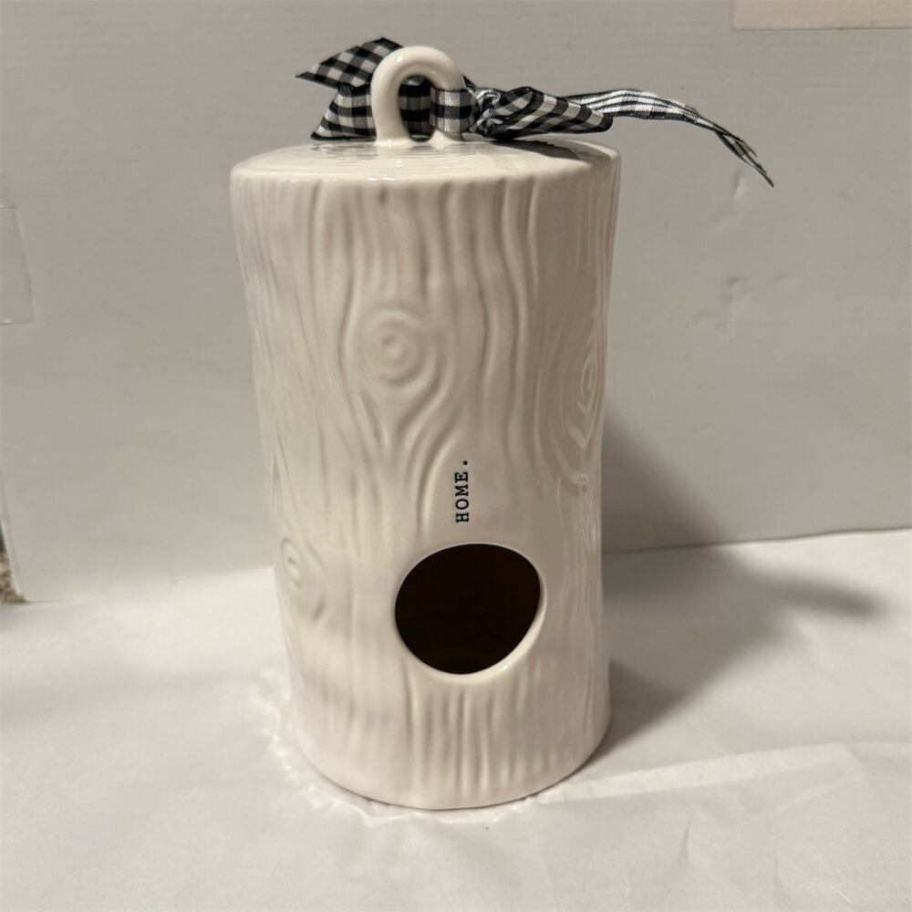 Rae Dunn Artisan Collection HOME Ceramic Birdhouse White Farmhouse Decor
